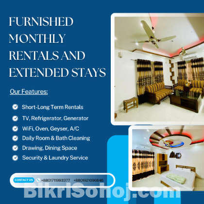 2 Room Furnished Studio Apartment RENT in Bashundhara R/A.